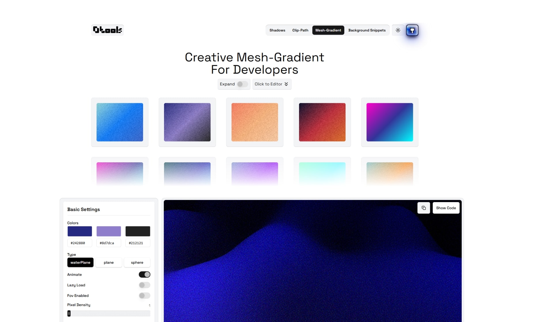 Mesh-Gradient Generator - Tools